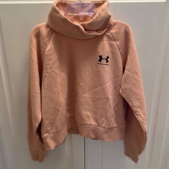 Under Armour Womens Rival Fleece Wrap Neck Pullover Small - Picture 1 of 3